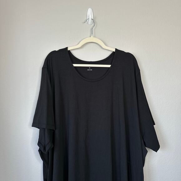 UNIVERSAL STANDARD Halie T-Shirt Dress Black Plus Size 3XL Womens 34-36 Comfy - Picture 4 of 7